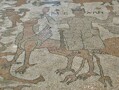 Detail of the mosaic floor on Otranto Cathedral, Italy, 12th century. The mosaics depict months of the year and the labour associated with them, signs of the zodiac, and important historic figures. This detail shows Alexander the Great. Mosaics featured prominently in Roman and Byzantine architecture, and it is not surprising to see that this craft tradition was very much alive in 12th century Italy.  