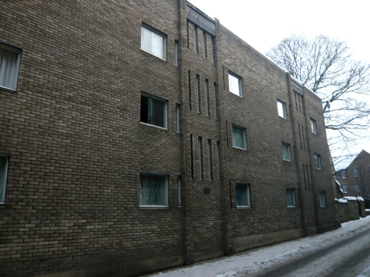 This building, originally known as the Jevons Building, was constructed in 1967 to offer more student accommodation for Hatfield College.It received a Civic Trust Award in 1969, with the jury stating that 