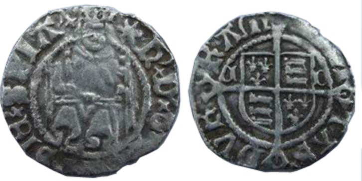 A silver penny minted in Durham in 1530, during the Bishopric of Cuthbert Tunstall. This was the reign of Henry VIII, who later closed down ecclesiastical mints (mints run by religious institutions) such as the one at Durham.