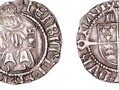 A penny issued by Bishop Thomas Ruthall between 1509 and 1523. This was during the reign of Henry VIII. The Bishop's initials, TD (for Thomas of Durham) can be seen above the shield. 