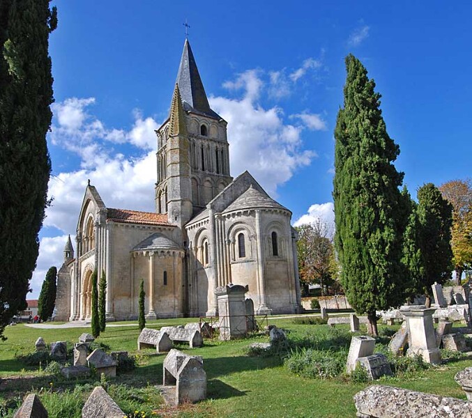 The apse of the Church of St. Pierre, Aulnay, France