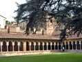 The cloisters at the Abbey of St Pierre de Moissac, France. Completed in 1100. The airiness of the arcades in reminiscent of the buildings of Islamic Spain