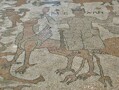Detail of the mosaic floor on Otranto Cathedral, Italy, 12th century. The mosaics depict months of the year and the labour associated with them, signs of the zodiac, and important historic figures. This detail shows Alexander the Great. Mosaics featured prominently in Roman and Byzantine architecture, and it is not surprising to see that this craft tradition was very much alive in 12th century Italy.  