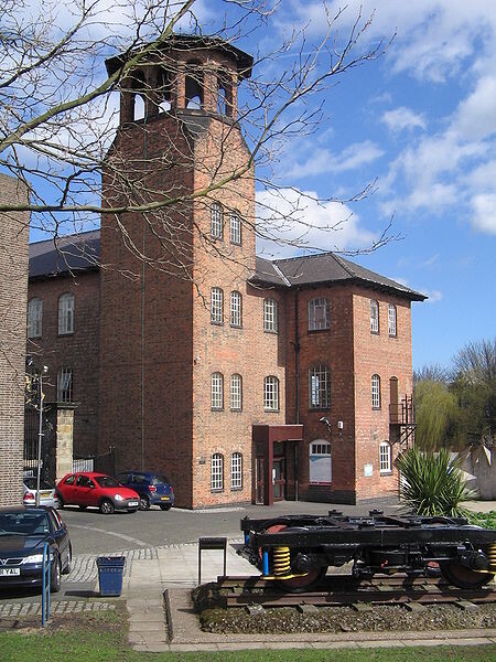 View of the silk mill in Derby, the world's first, part of the Derwent Valley World Heritage Site