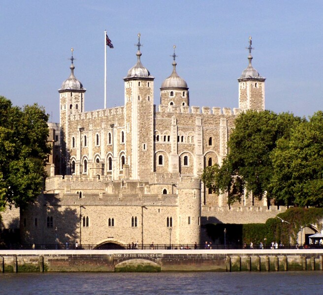 View of the Tower of London showing the Traitors' Gate