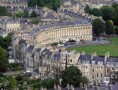 An aerial view of the Royal Crescent, City of Bath